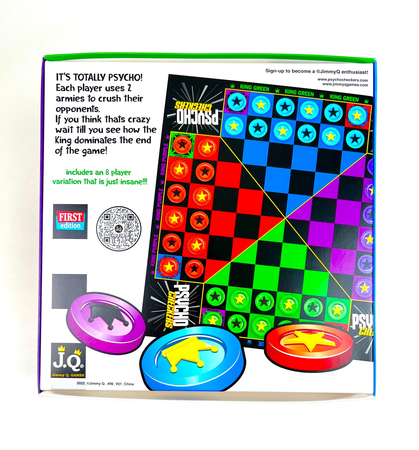 Psycho Checkers Board Game