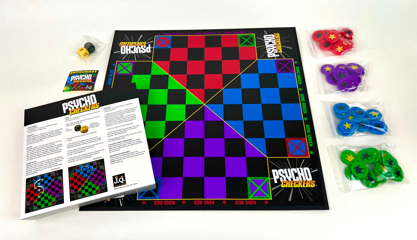 Psycho Checkers Board Game